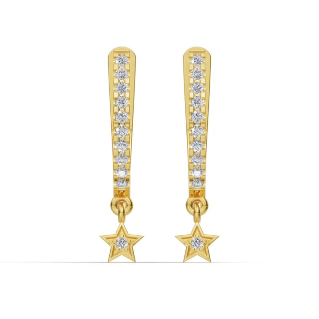 18kt Starry Earrings