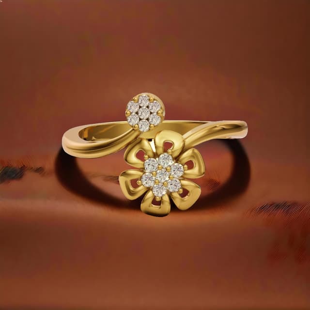 18kt Floral & Shine Ring