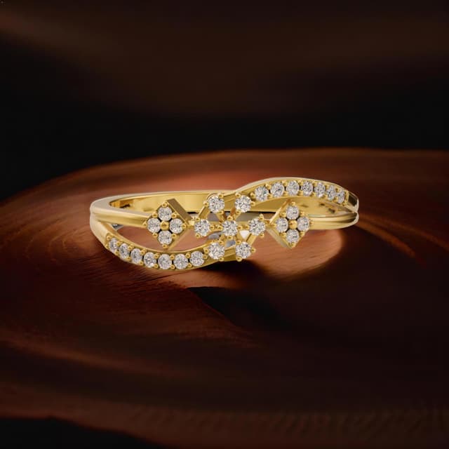 18kt Geometric Ring