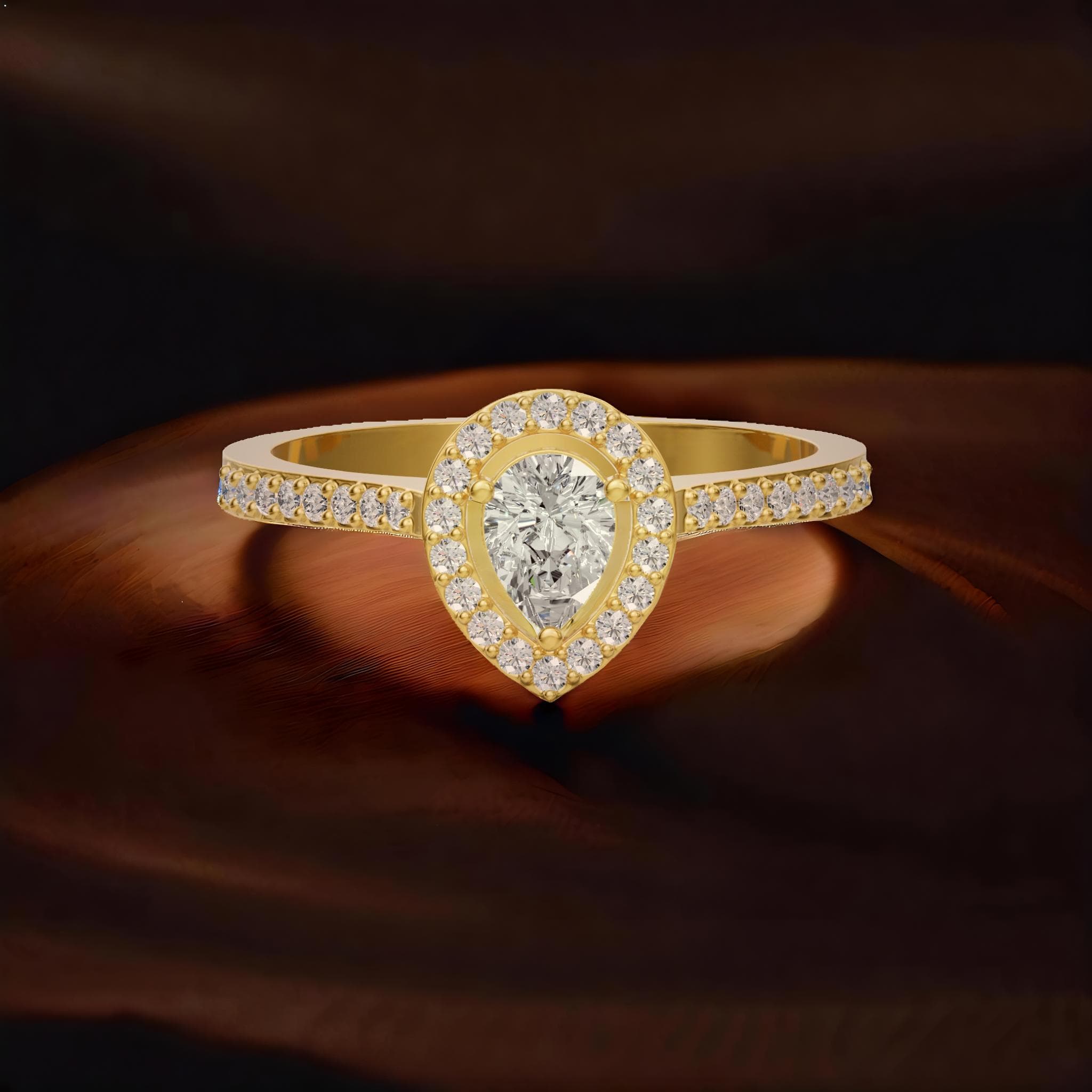 18kt Petal Ring