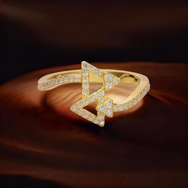 18kt Twin Viper Ring