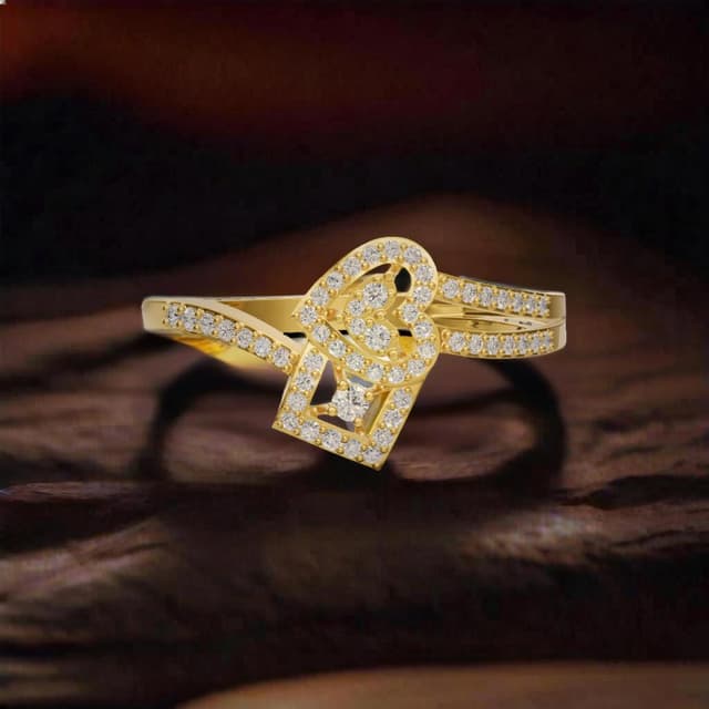 18kt Hearts & Diamonds Ring