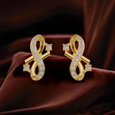 18kt Infinity Earrings
