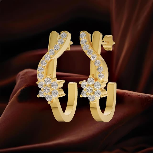 18kt Floral Earrings