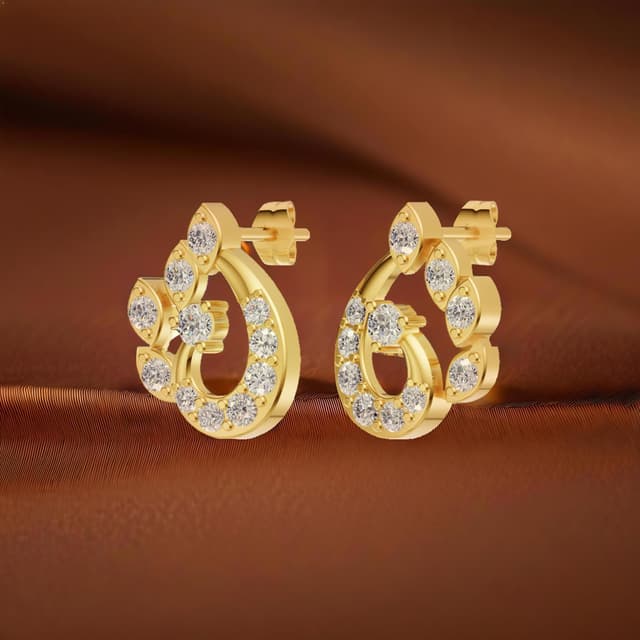 18kt Feather Earrings