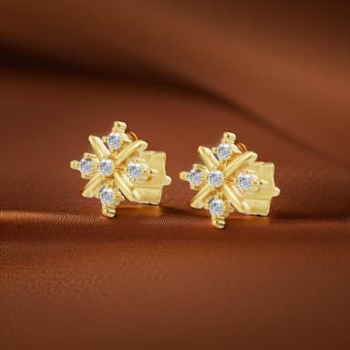 18kt Geometric Earrings
