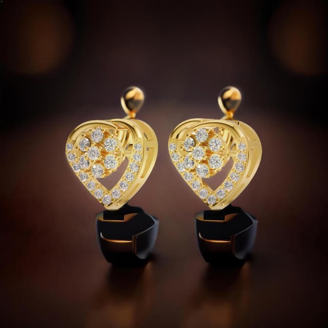 18kt Heartful Earrings