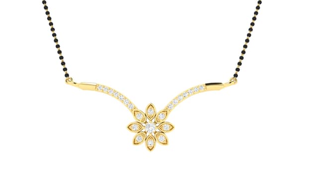 18kt Floral Mangalsutra