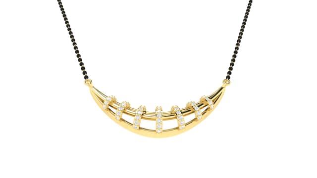 18kt Crescent Mangalsutra