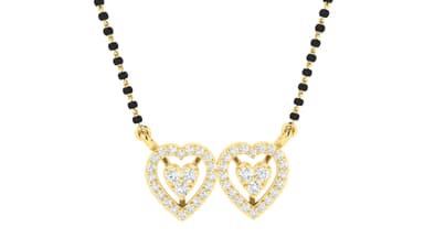 18kt Twin Hearts Mangalsutra